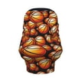 thumbnail image 2 of Fotbe Vintage Basketball Pattern Car Seat Covers for Babies, Nursing Breastfeeding Cover Carseat Canopy, Soft Stretchy Carrier Cover, 2 of 9