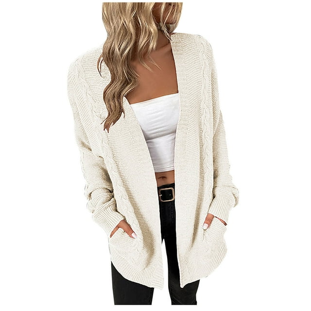 Chaquetas Para Mujer Prendas de Abrigo Moda Casual Bolsillos Manga Larga Casual Sólido Abrigo Chaqueta de Punto Blusa Odeerbi ODB131748