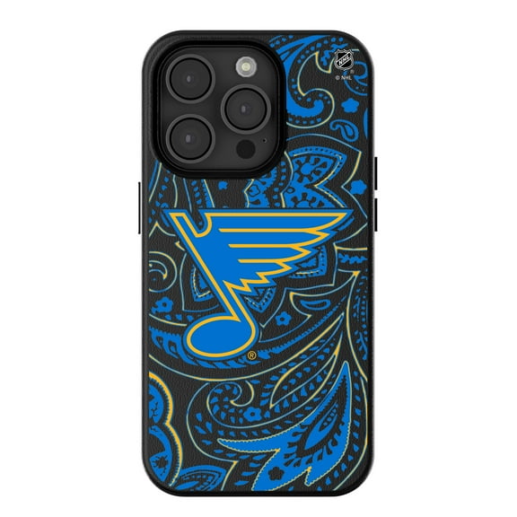 Keyscaper Black St. Louis Blues Paisley iPhone Magnetic Bump Case