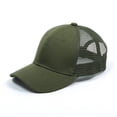 thumbnail image 2 of WMNTST Womens Baseball Caps Mesh Structured Adjustable Size Trucker Hat Plain Breathable Curved Brim Hats, 2 of 3
