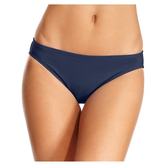 MICHAEL MICHAEL KORS Women's Navy Stretch Lined Moderate Coverage Hipster Swimsuit Bottom L