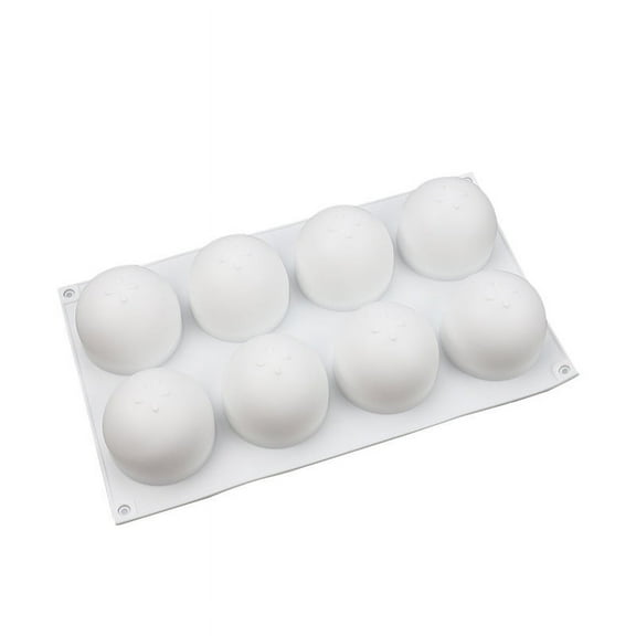 3D Shape Silicone Baking Mold for Mousse Cake, Silicone Molds for Chocolate, Dessert Mold for Pastry Chocolate (8-Cavity)