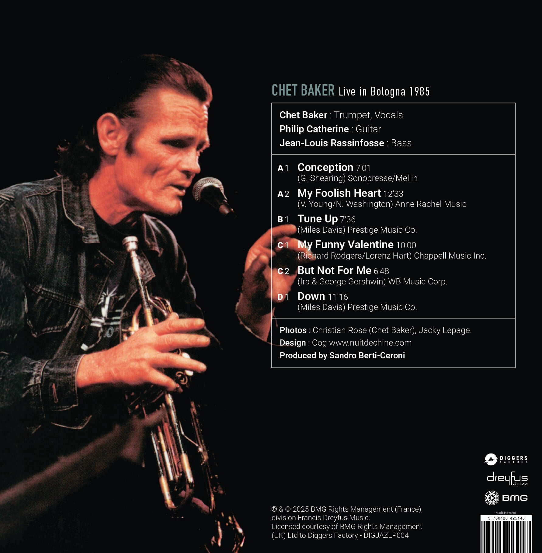Chet Baker - Live in Bologna 1985 - Music & Performance - CD