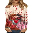 thumbnail image 6 of LIBRCLO Womens Shirts Long Sleeve Crewneck Pullover Tops, Valentines Casual Holiday Graphic T Shirts, 6 of 7