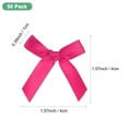 thumbnail image 3 of Uxcell 50-Pack Mini Craft Ribbon Bow 1.6x1.6 Inch Checkered Fabric Satin Bright Red, 3 of 6