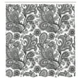 thumbnail image 2 of Ambesonne Paisley Shower Curtain, Ethnic Boho Flowers Leaves, 69"Wx84"L, Grey and Dimgray, 2 of 4