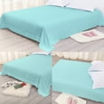 thumbnail image 4 of Flxxie 1800 Count Soft Brushed Microfiber Flat Sheet, Shrinkage, Fade Resistant Bedding Top Sheet, Easy Care, Aqua, King, 102"x105" with 4" hem, 4 of 6