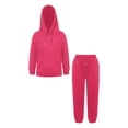 thumbnail image 3 of TiaoBug Kids Boys Girls Casual Sport Suit Long Sleeve Drawstring Pullover Sweatshirts with Sweatpants Tracksuits Set Hot Pink 8-9, 3 of 7