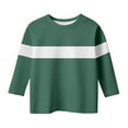 thumbnail image 3 of Kids T Shirt Long Sleeve Tees for Crewneck T-Shirts Fall Tops Tees Cotton Kids Sweatshirt Boys Size Green Clothes 4-5 Years, 3 of 4