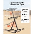 thumbnail image 3 of KFFKFF Gun Rack, Portable, Folding Heavy Duty Steel Rifle Shotgun Rack Stand, Freestanding Indoor Outdoor Gun Display Storage, Holds Up to 7 Pistols and 4 Rifles or Shotguns, 3 of 9