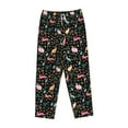 thumbnail image 4 of Goofa Cute Rabbit And Flower Printed Soft Pajama Pants for Women, Wide Leg Comfy Casual Lounge Yoga Pants-Small, 4 of 9