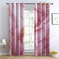 thumbnail image 2 of Marble Curtains Blackout Home Decor,2 Panel Set,Thermal Insulated Room Darkening Grommet Drapes for Living Room Bedroom, Pink and Gold Abstract Modern Window Treatments-52"W x 96"L (Pack of 2), 2 of 7