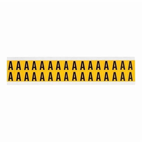 Brady Letter Label, A, 3/4in.Hx9/16in.W, Vinyl 1520-A