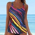 thumbnail image 2 of Hessimy Womens Blouson Tankini Top No Bottom Loose Fit Swim Top Modest Tank Top(Z2-Light Blue,L), 2 of 8