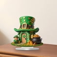 thumbnail image 7 of Qiopertar St. Patrick's Day Green Four-Leaf Acrylic Flatware Decoration, St. Patrick's Day Decorations Green Shamrock Ornament, Holiday Party Centerpiece for Home Table Shelf Mantel Decor, 7 of 7