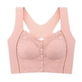 thumbnail image 4 of NIEWTR Womens Front Snap Closure Bras Soft Seamless Wireless Lace Bralettes Comfort Full Coverage Bra(Light Pink,XL), 4 of 6