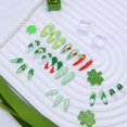 thumbnail image 4 of Press on Nails NEWSPIED Día de San Patricio con strass x24, 4 of 7