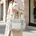 thumbnail image 5 of Quilted Tote Bag,Multi-Pocket Shoulder Bag Large Capacity Handbag for Women,Beach Shopping Bag for Travel and Daily Outings, 5 of 6