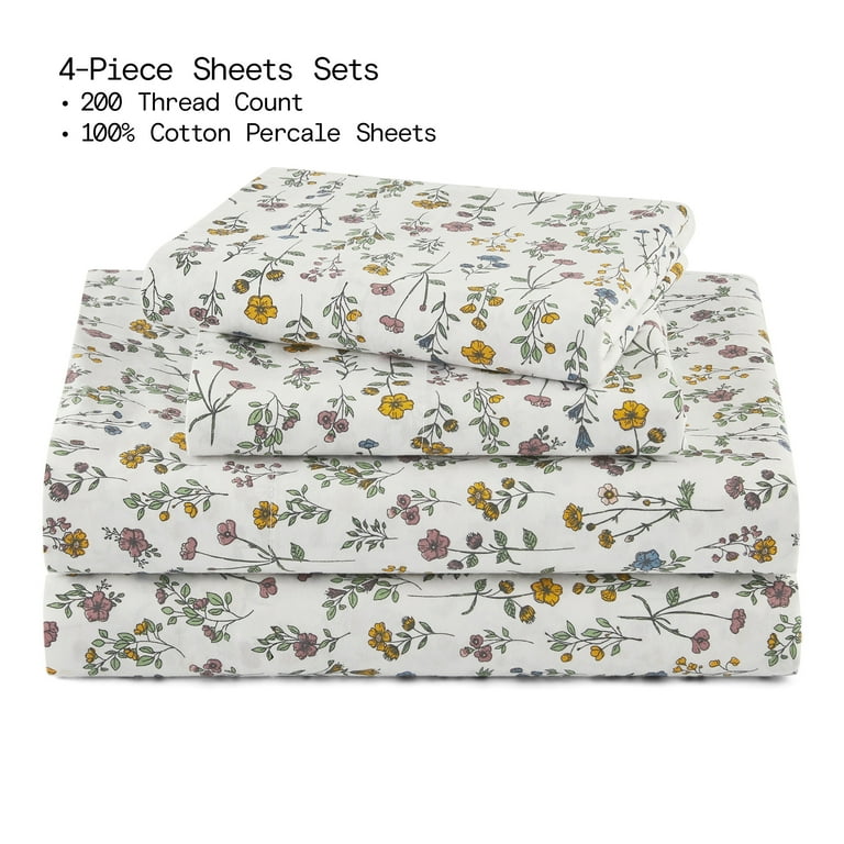 Beautiful by Drew Barrymore Queen Sheet Set, Botanical photo 6