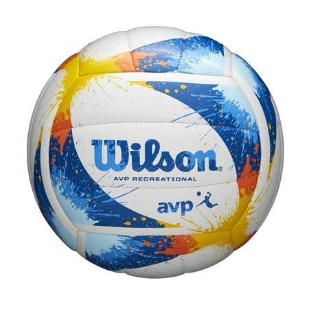 UPC: 0887768888923 | Wilson AVP Splatter Volleyball – Red/Orange