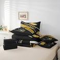 thumbnail image 4 of Erosebridal Sports Theme Bedding Full Size 7pcs, Bedroom Decor, Black, Pittsburgh, 4 of 5