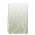 thumbnail image 2 of Sage Green Geometric Kitchen Towels Set of 1, Modern White Stripe Distortion Art Absorbent Dish Towels for Kitchen, Microfiber Hand Towel, Quick Drying Tea Towel for Cleaning Decorative Dishcloths, 2 of 7