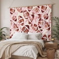 thumbnail image 3 of Pink Football Ribbon Large Tapestry for Bedroom Wall Hanging Tapestry, Modern Game Ball Watercolor Ceiling Backdrop Tapestries Poster Blanket Wall Decor for Teens Room Living Room Dorm 86" x 104", 3 of 8