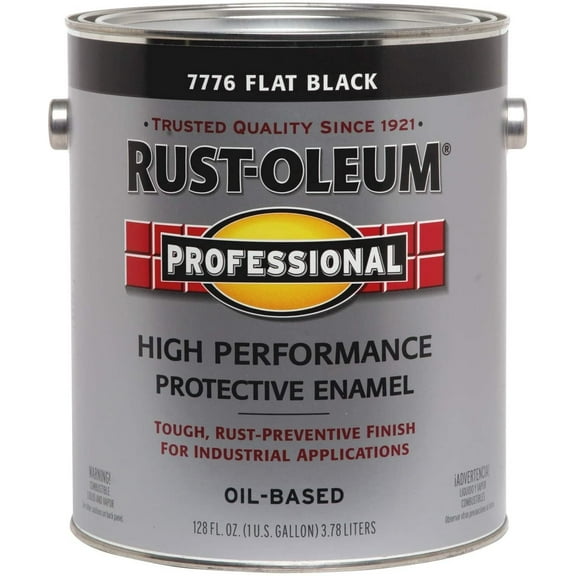 RUST-OLEUM 7776-402 Gallon Flat Black Enamel