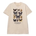 thumbnail image 6 of Leesechin Womens Shirts Short Sleeve Summer BUTTERFLIES IN MY STOMACH Casual T-shirt Printed Pullover Round Neck T-shirt Tops Graphic Tees Women Teen, 6 of 6