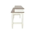 thumbnail image 3 of Dean Console Table- USB and Cubbies- 76 Inch Rectangular Brown- White, 3 of 5