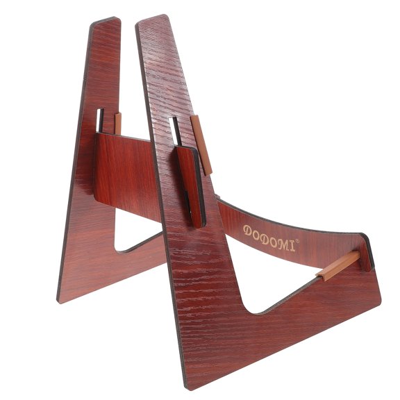 FRCOLOR Wooden Instrument Stand Guitar Display Stand Acoustic Guitar Wood Floor Bracket Mandolin Floor Stand for Acoustic Electric Guitar Brass