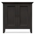 thumbnail image 4 of Simpli Home Amherst 32 inch Wide Solid Wood Transitional Low Storage Cabinet in Hickory Brown, 4 of 11