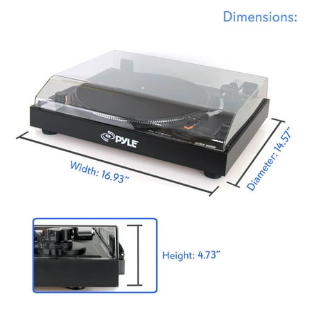 PYLE PLTTB3U - Belt Drive USB Turntable with Digital Recording Software