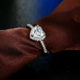 thumbnail image 2 of 2.50Ct Heart Cut Lab Created Diamond Women's Engagement Ring 14K White Gold Plated, 2 of 3