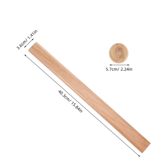 Oraceous Wooden Closet Rod for Hanging Clothes Closet Hanging Pole with 2 Ends Space Saving Closet Tension Rod Dowel Rod Heavy Duty Closet Bar with No Drilling Holder 40-50CM