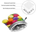 thumbnail image 6 of Daiia Brightly Colored Cupcakes Pattern Oven Mitts and Pot Holders 4 pcs Set,High Heat Resistant 500 Degree Extra Thicken Long Kitchen Cotton Oven Glove, 6 of 6