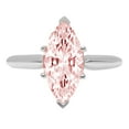 thumbnail image 7 of Solitaire Engagement Ring for Women - 2.5ct Simulated Pink Diamond in 14K White Gold Promise Ring, 7 of 7