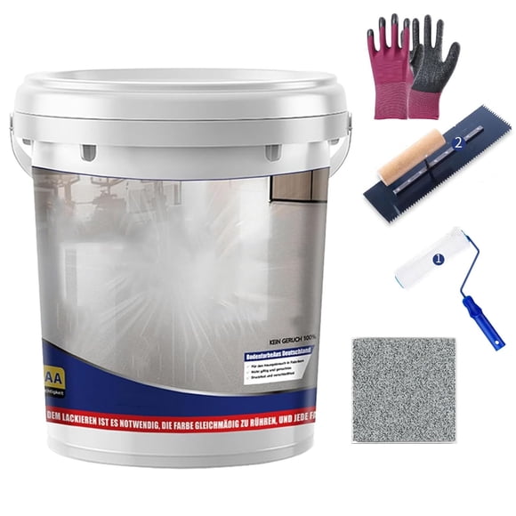 Vansen Floor Paint,Vansen Epoxy Floor Paint, Epoxy Colored Sand Floor Paint, Wear-Resistant Anti-Slip Self-Leveling Epoxyfloor Paints, Waterproof, for Both Indoorand Outdoor