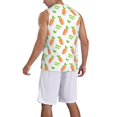 thumbnail image 2 of Honeii Vegan Fruit Carrot print basktball shirt for men and women, Unisex basketball jersey for Theme party-Large, 2 of 6