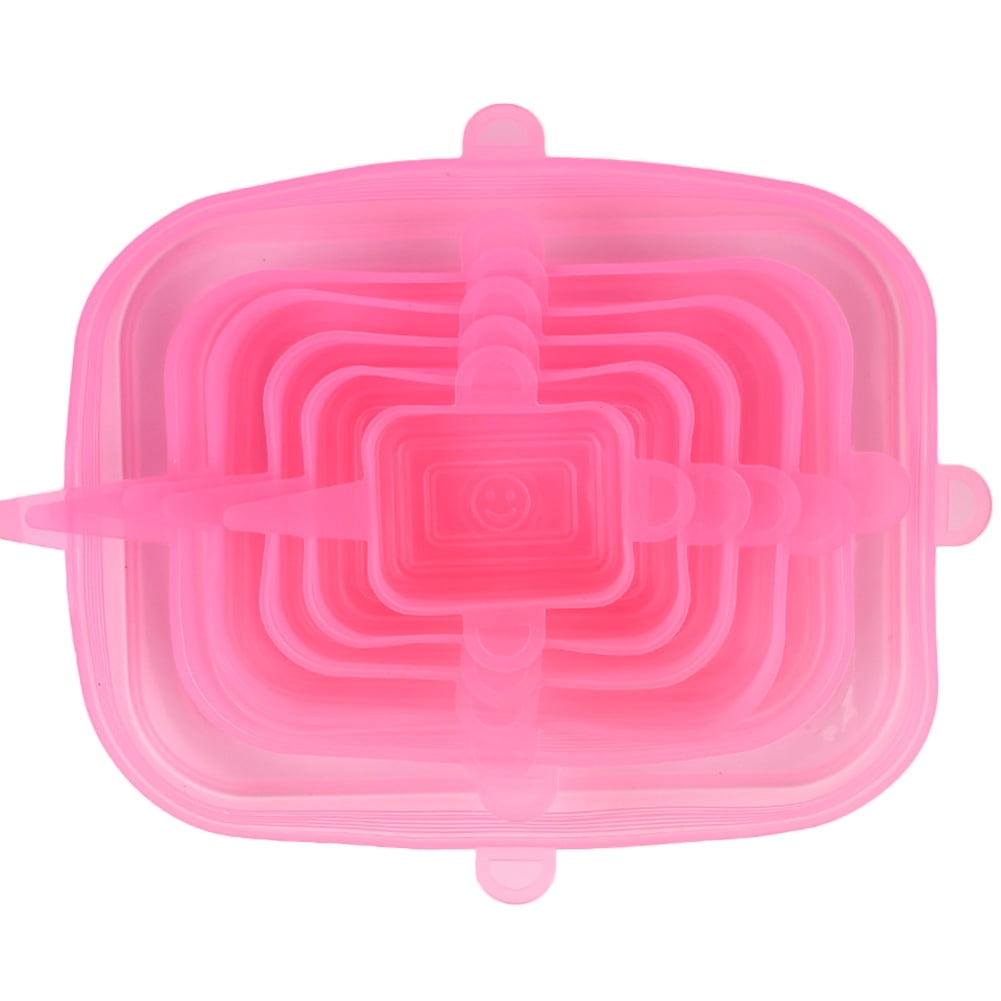 Tsondianz Silicone Stretch Lids Reusable Blue Rectangle Expandable Lids