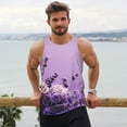 thumbnail image 6 of Gukieu Lavender Roses Arrangement Print Men's Quick Dry Fitness Vest, Round Neck Sleeveless Fitness Bodybuilding Top-4X-Large, 6 of 7