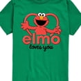 thumbnail image 3 of Sesame Street - Elmo Loves You - Toddler and Youth Short Sleeve Graphic T-Shirt, 3 of 5