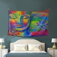 thumbnail image 4 of Oneluffy Buddhist Tapestry Buddha Wall Art Wall Hanging Zen Tapestries Hippie Psychedelic Abstract for Bedroom Living Room Meditation Home Decor, 4 of 29