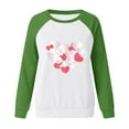 thumbnail image 4 of FASHOFT Crewneck Valentine Day Sweatshirt for Women Love Heart Graphic Shirts Valentine's Day Gift for Her Oversized Hoodies Green M, 4 of 4