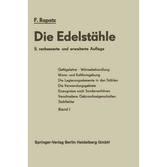 Die Edelstähle, (Paperback)
