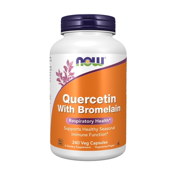 NOW Supplements, Quercetin with Bromelain, Respiratory Health*, 240 Veg Capsules