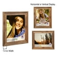 thumbnail image 7 of 11x14 Solid Wood Picture Frame with Glass - Rustic Natural Wooden Photo Frames Wide Moulding for Wall Mounting, 7 of 7