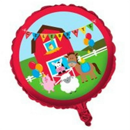 Creative Converting 045506 Farmhouse Fun - Metallic Balloon, Theme Shaped - Case of 10