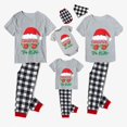 thumbnail image 3 of Conjuntos de pijamas familiares navideños a juego, gafas de sol, Papá Noel, gris, Navidad en julio, 3 of 3