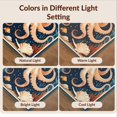 thumbnail image 7 of Design&I 8'x10' Washable Area Rug Sleek Flatweave Pet Friendly Octopus Nautical Sea Creature Design With Marine Coral Reef Accents for King Size Bedroom, Under Bed, 7 of 7